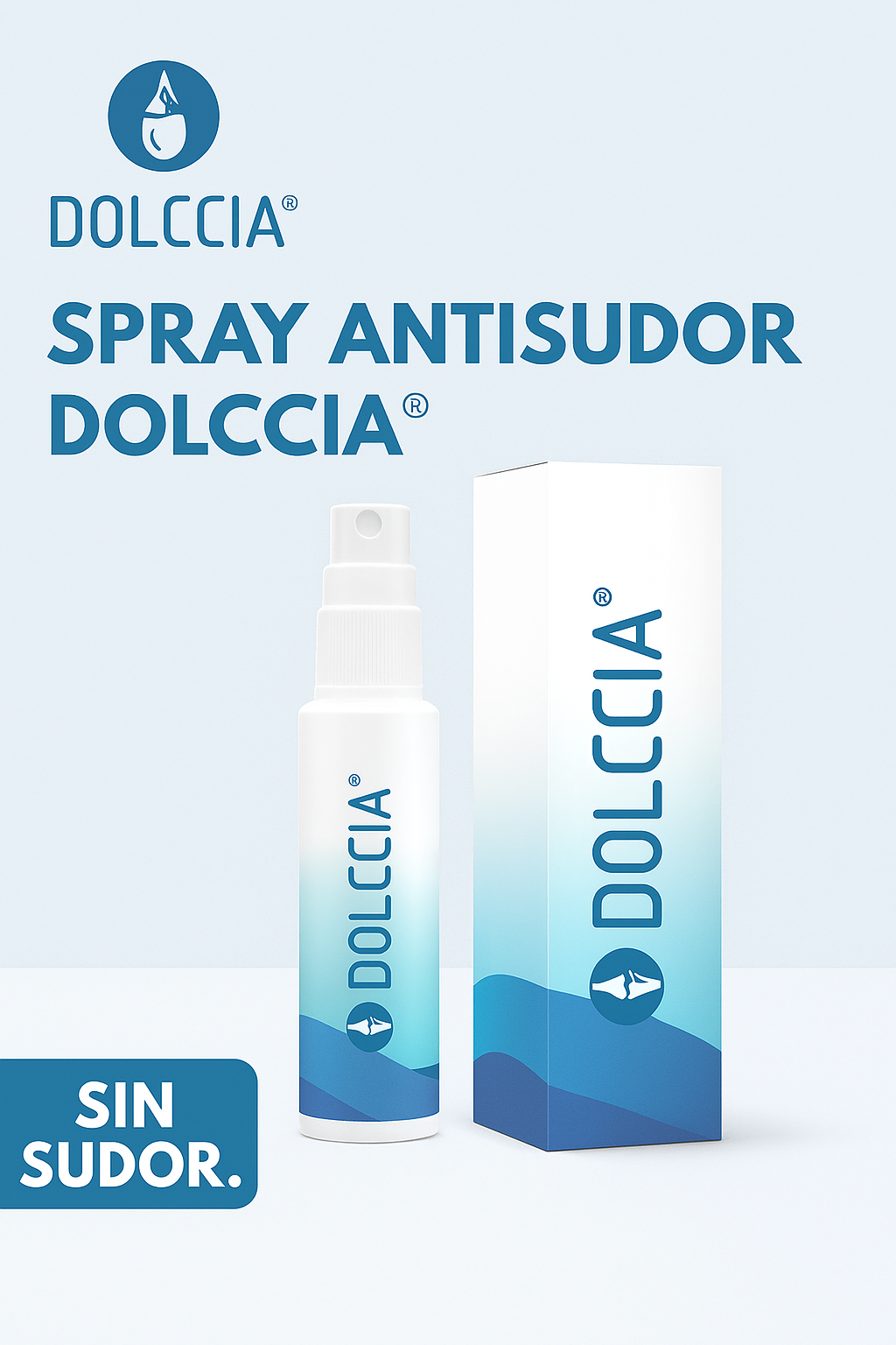SPRAY ANTISUDOR DOLCCIA® – Control del Sudor por Hasta 7 Días con Una Sola Aplicación