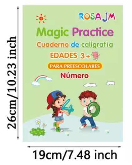 Cuaderno Mágico Reutilizable – Aprende a Escribir Jugando