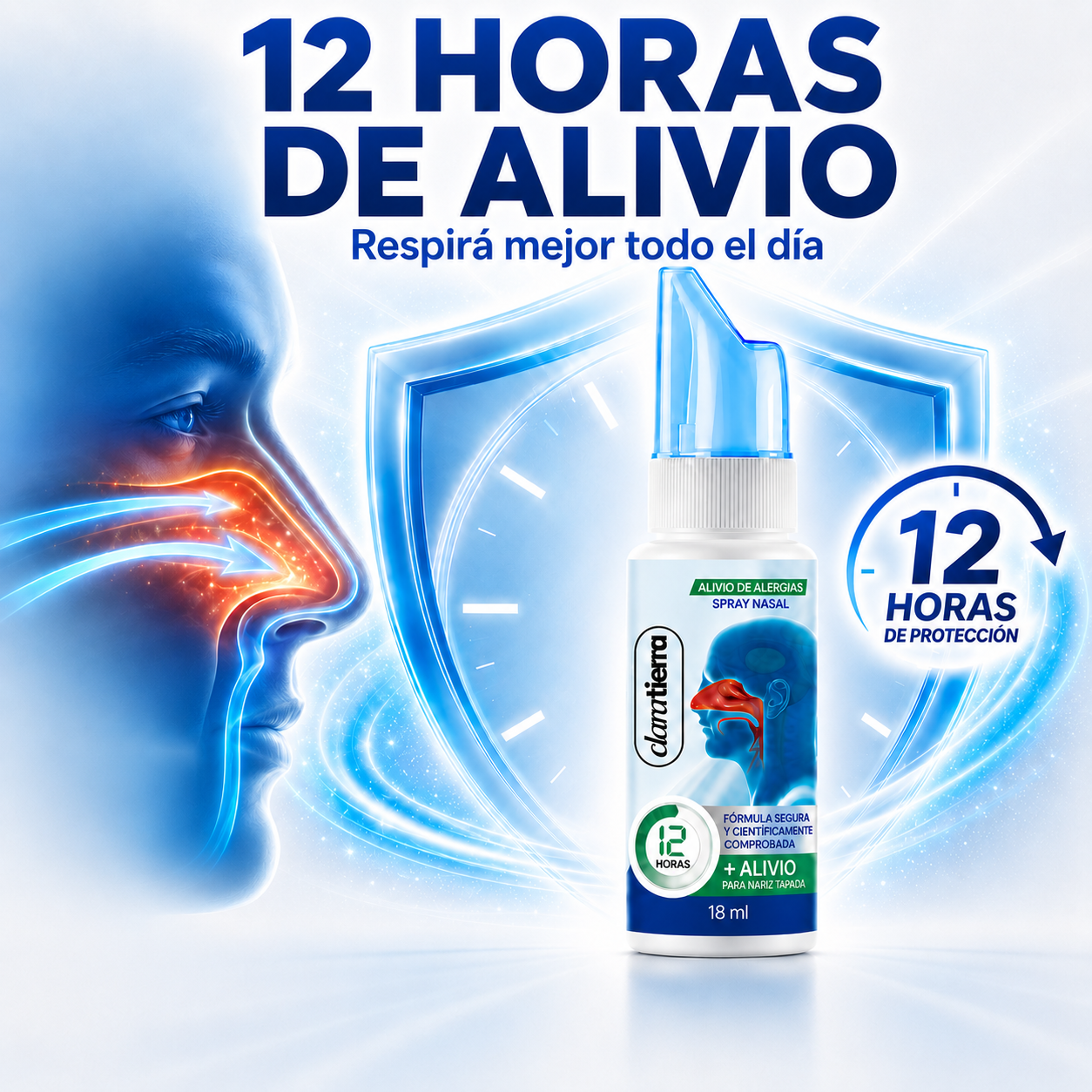 Spray Nasal para el Alivio de las Alergias – Alivio Rápido por Hasta 12 Horas