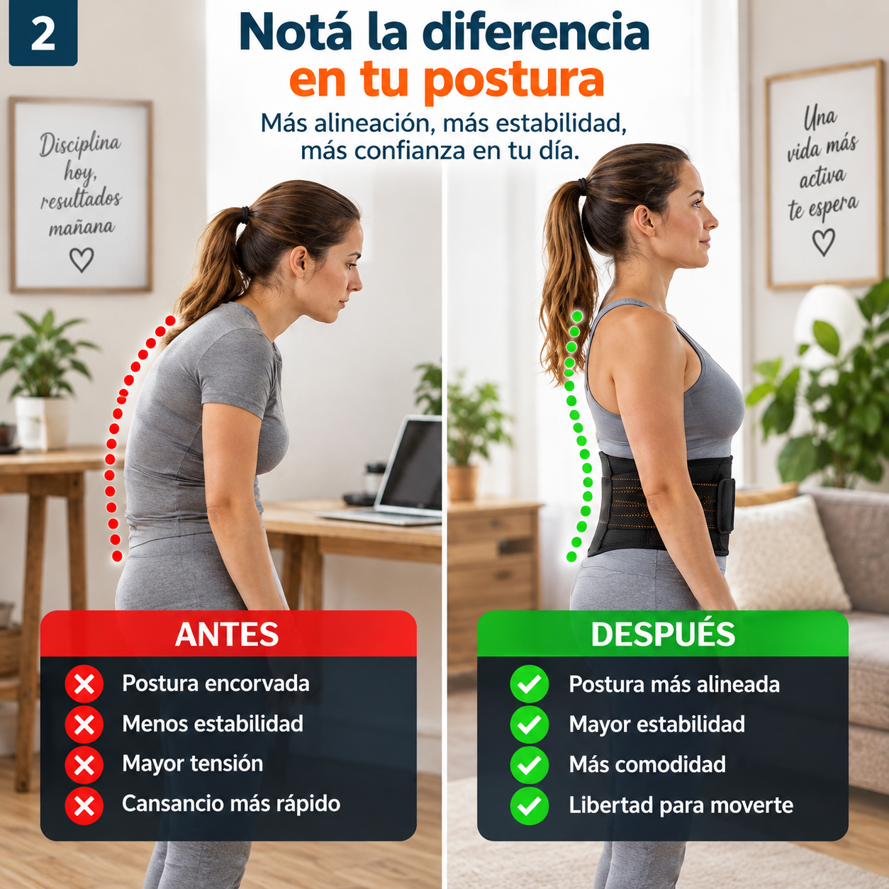Cinturón de soporte térmico ajustable - Acompaña tu espalda todos los días