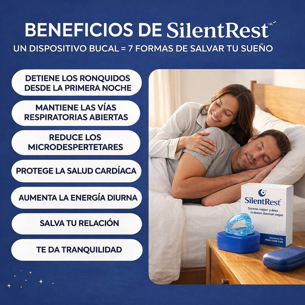 SilentRest 2026 | Dispositivo Bucal Anti-Ronquidos y Anti-Apnea del Sueño