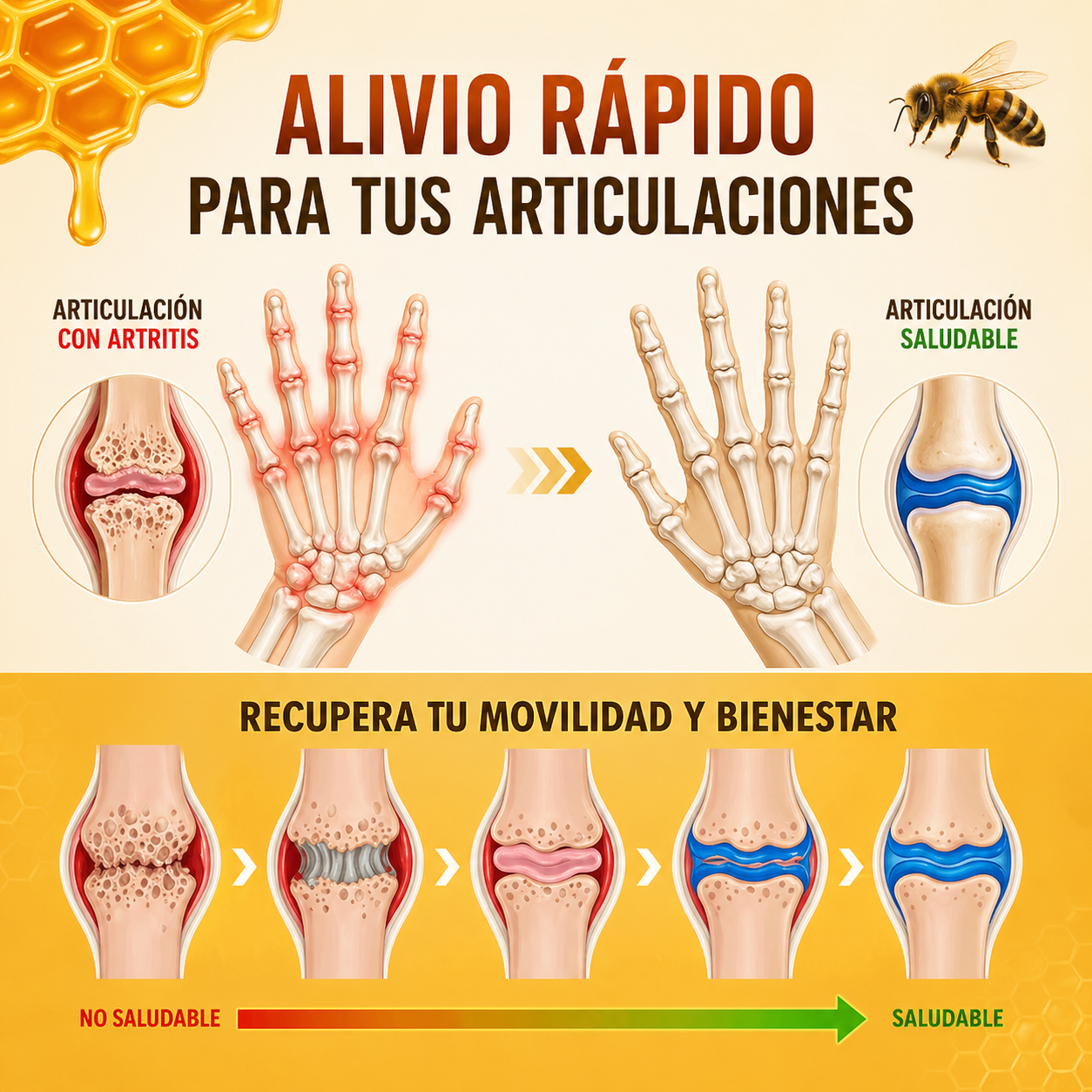 Crema de Veneno de Abeja para el Alivio Articular – Acción Rápida contra Artritis, Dolor Muscular y Rigidez