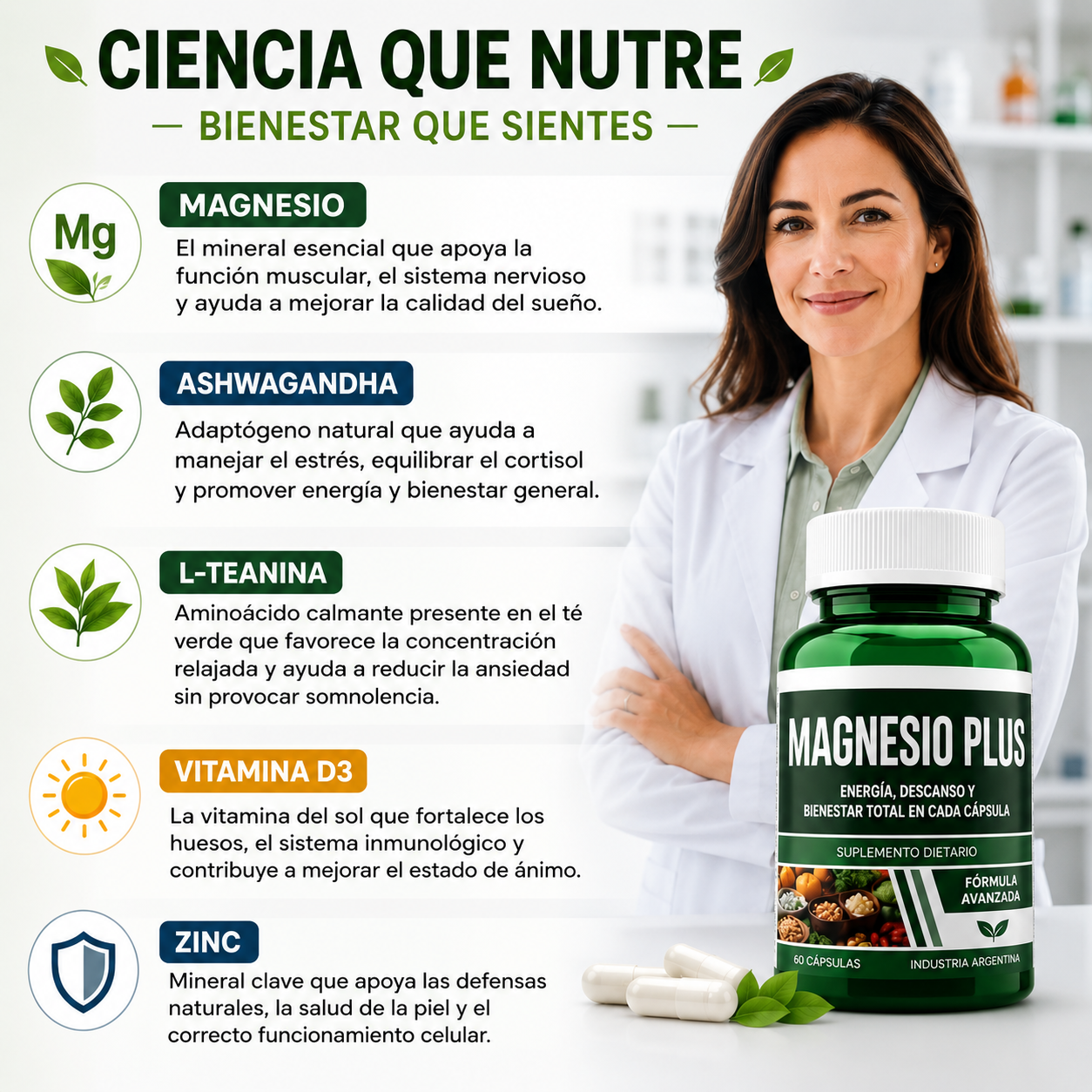Magnesio Plus — Energía, Descanso y Bienestar Total en Cada Cápsula