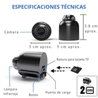 Mini Cámara Espía Full HD con Visión Nocturna – Discreta, Inalámbrica y Activada por Movimiento