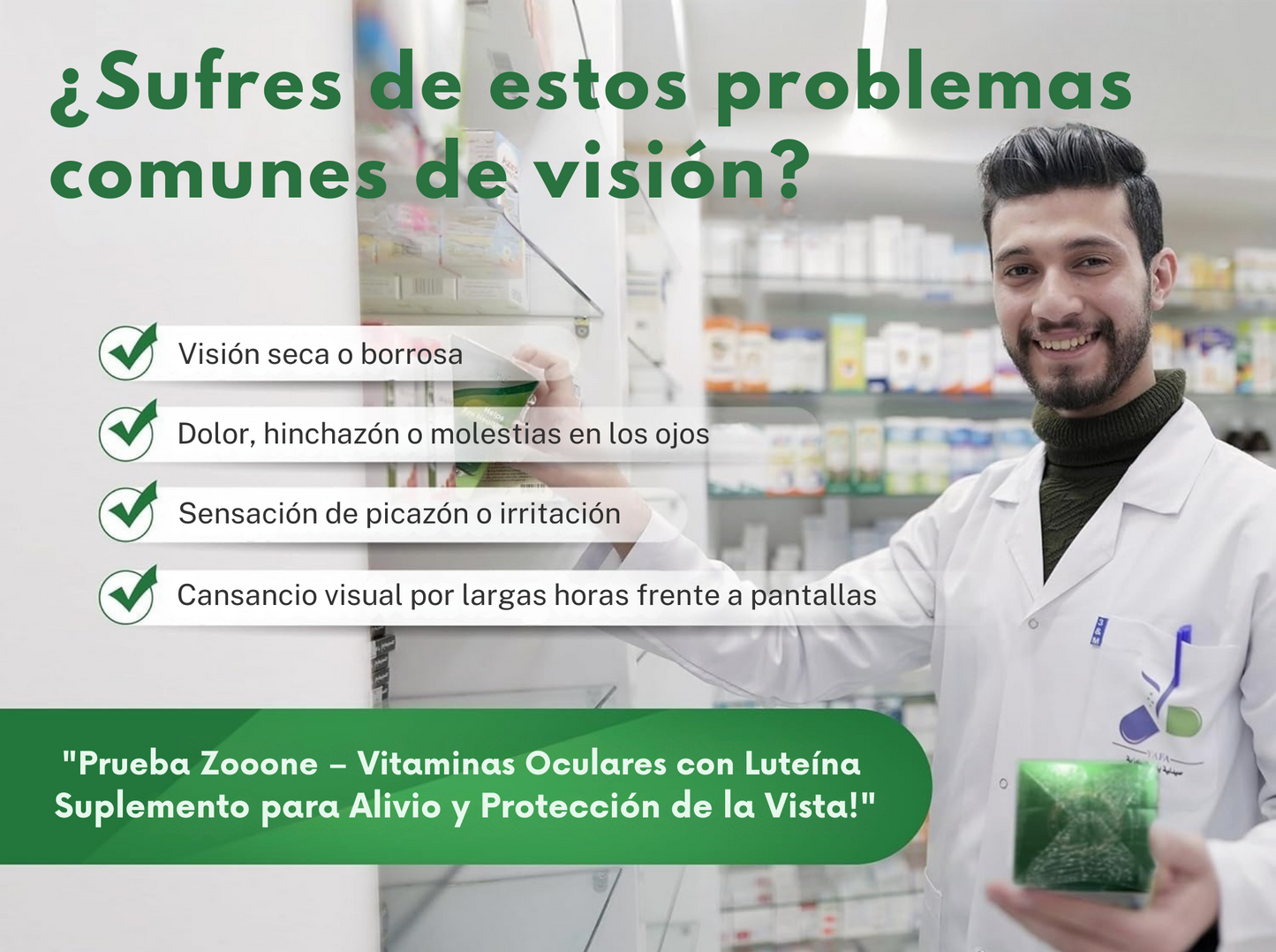 Zooone® Visión Plus – Luteína y Zeaxantina para Ojos Sanos y Claros