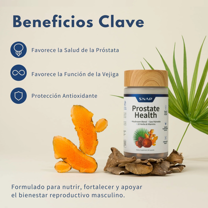 Prostate Health™ – Fórmula Natural para la Salud de la Próstata, Vejiga y Vitalidad Masculina (60 Cápsulas)