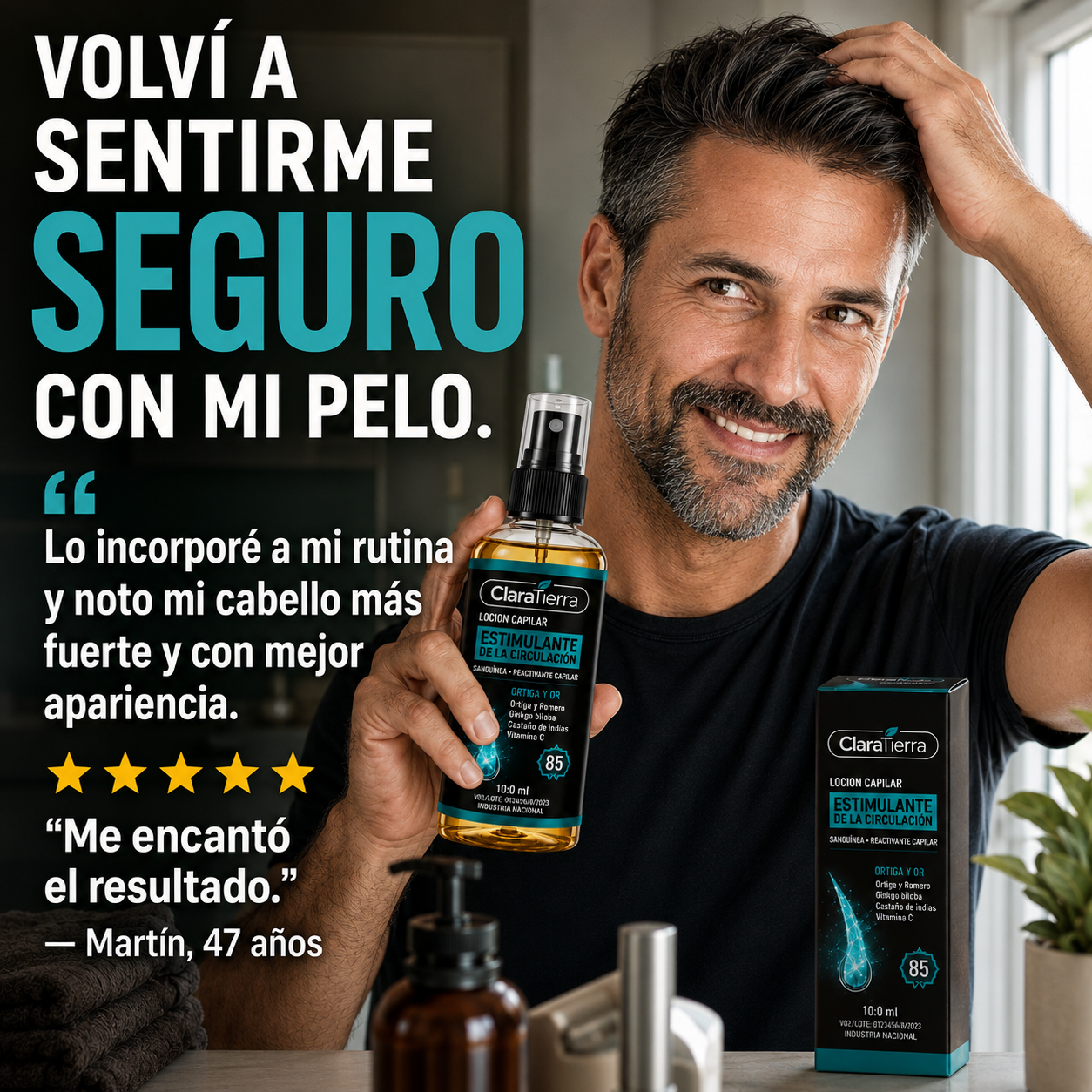 ACTIVADOR DE CRECIMIENTO CAPILAR CLARATIERRA - Más fuerza. Más volumen. Más confianza.
