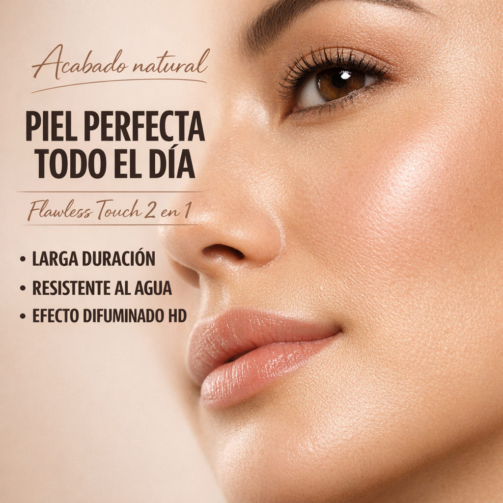 Base de Maquillaje en Barra 2 en 1 Flawless Touch — Difumina y Cubre al Instante
