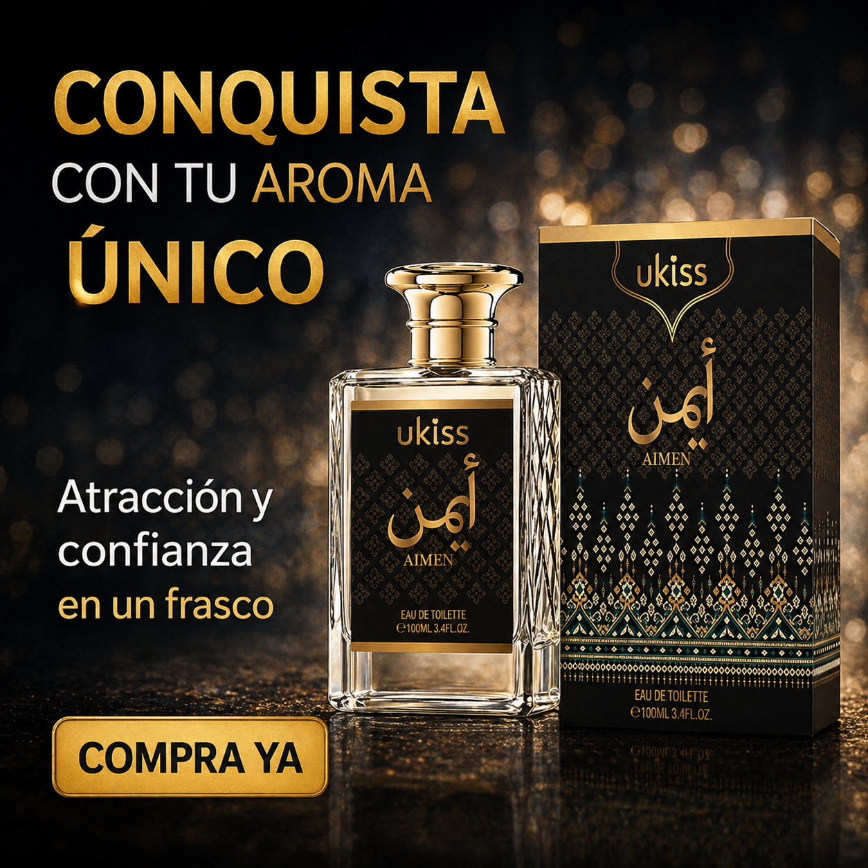 Ukiss 100ml perfume con feromonas que despierta tu poder de atracción 🔥