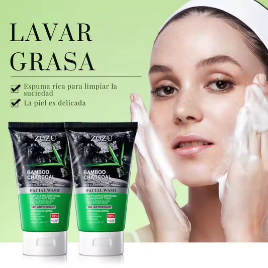 Limpieza Pura Carbón de Bambú Facial Wash