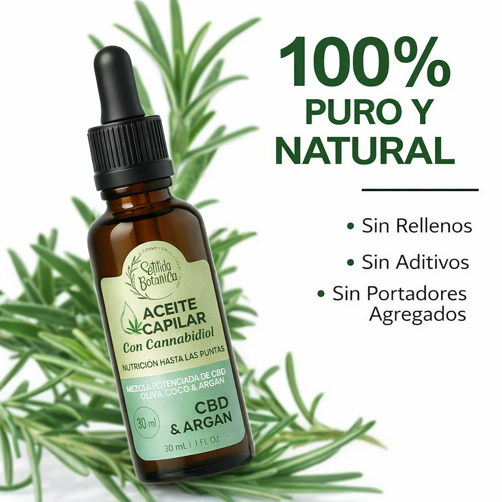 Estilida Botánica Hair Oil con CBD & Argán - Nutrición Hasta Las Puntas