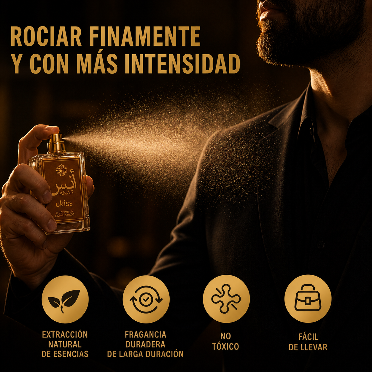 ANAS Ukiss Perfume para Hombre - El aroma que impone presencia al entrar
