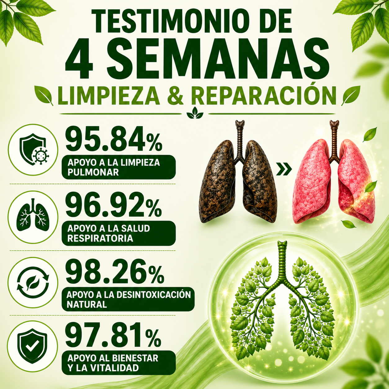 Limpieza pulmonar herbal Respira: ¡Respire libremente de nuevo sin congestión, tos ni molestias respiratorias!
