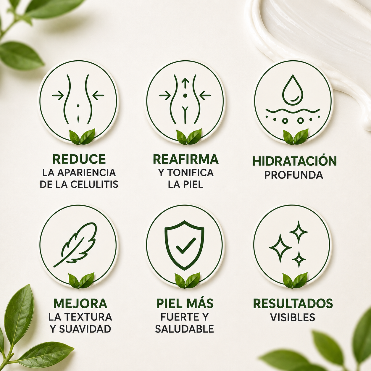 Crema Control Celulítico – Piel Más Firme, Suave y Visiblemente Uniforme