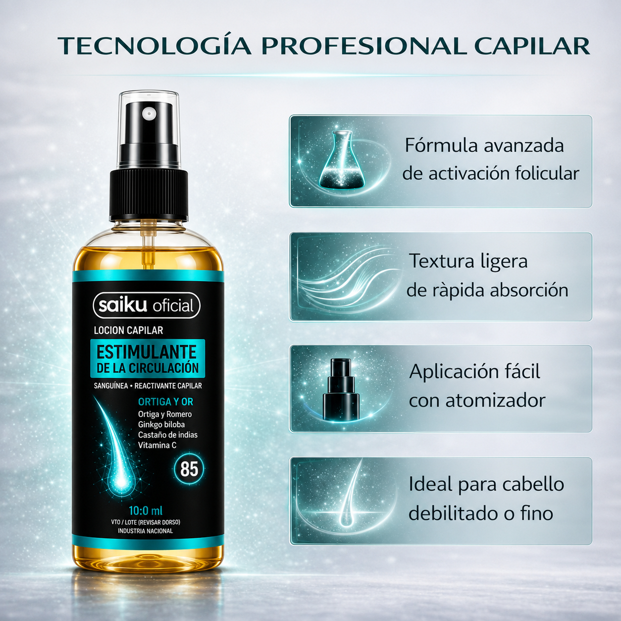 Clara Tierra – Sérum Profesional Crecimiento Capilar
