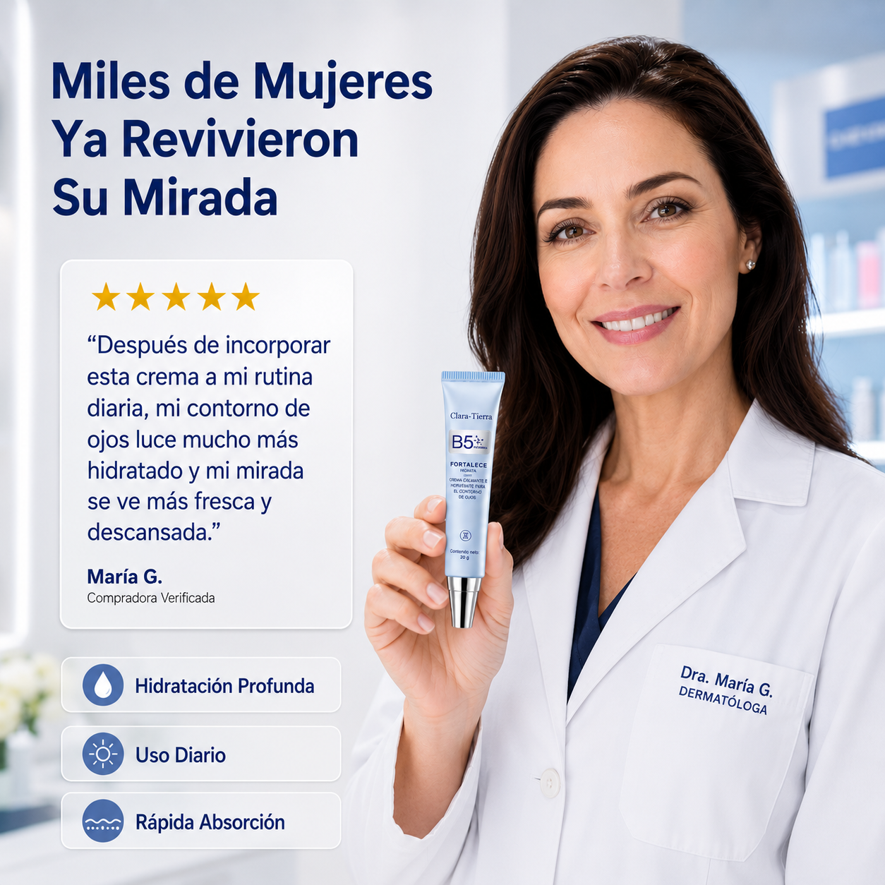 Crema Reparadora para el Contorno de Ojos - Reviví Tu Mirada. Recuperá Tu Confianza.