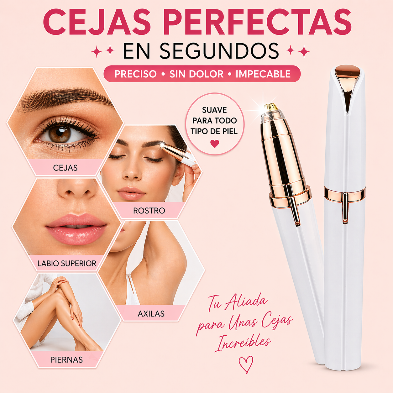 InstaBrow – Logra Cejas Perfectas en Segundos, Sin Dolor ni Irritación