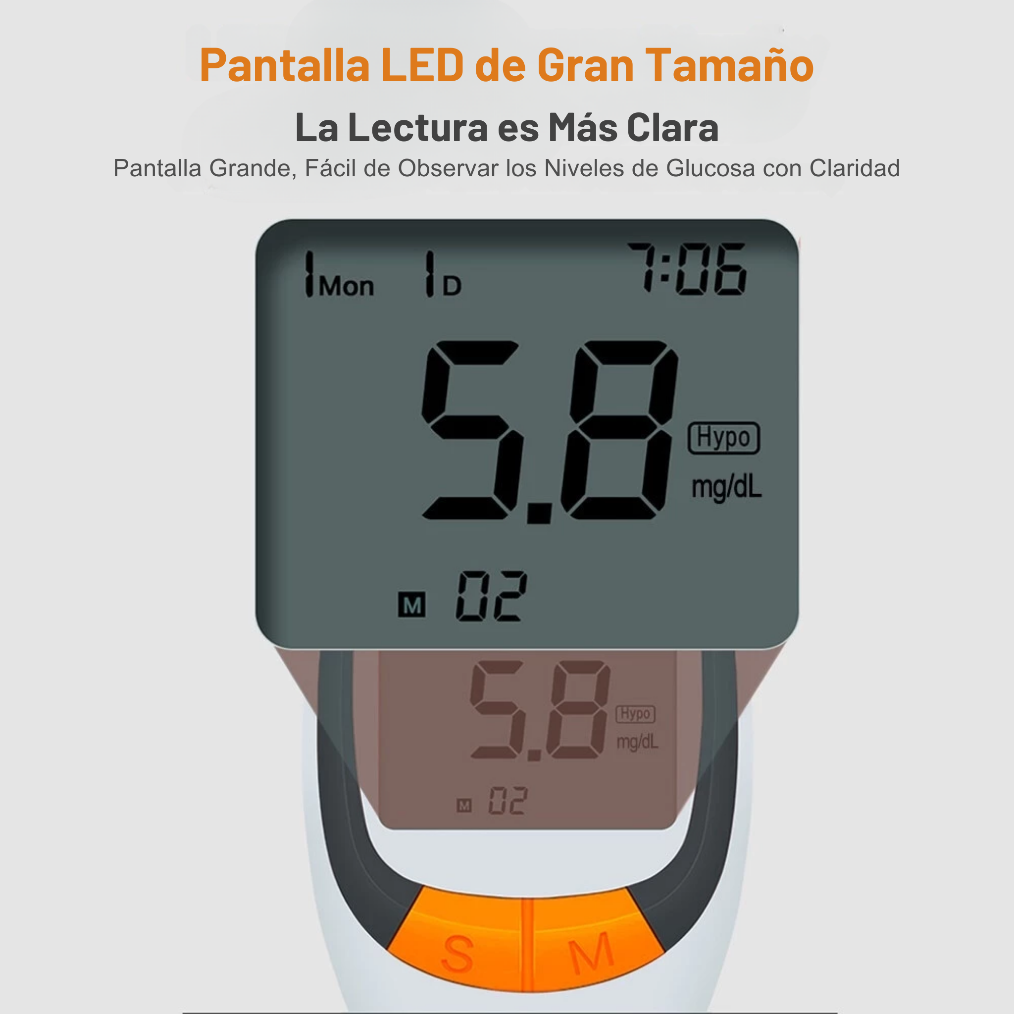 Medidor de Glucosa Completo – Kit con 50 Tiras + 50 Lancetas para Control de Azúcar en Sangre