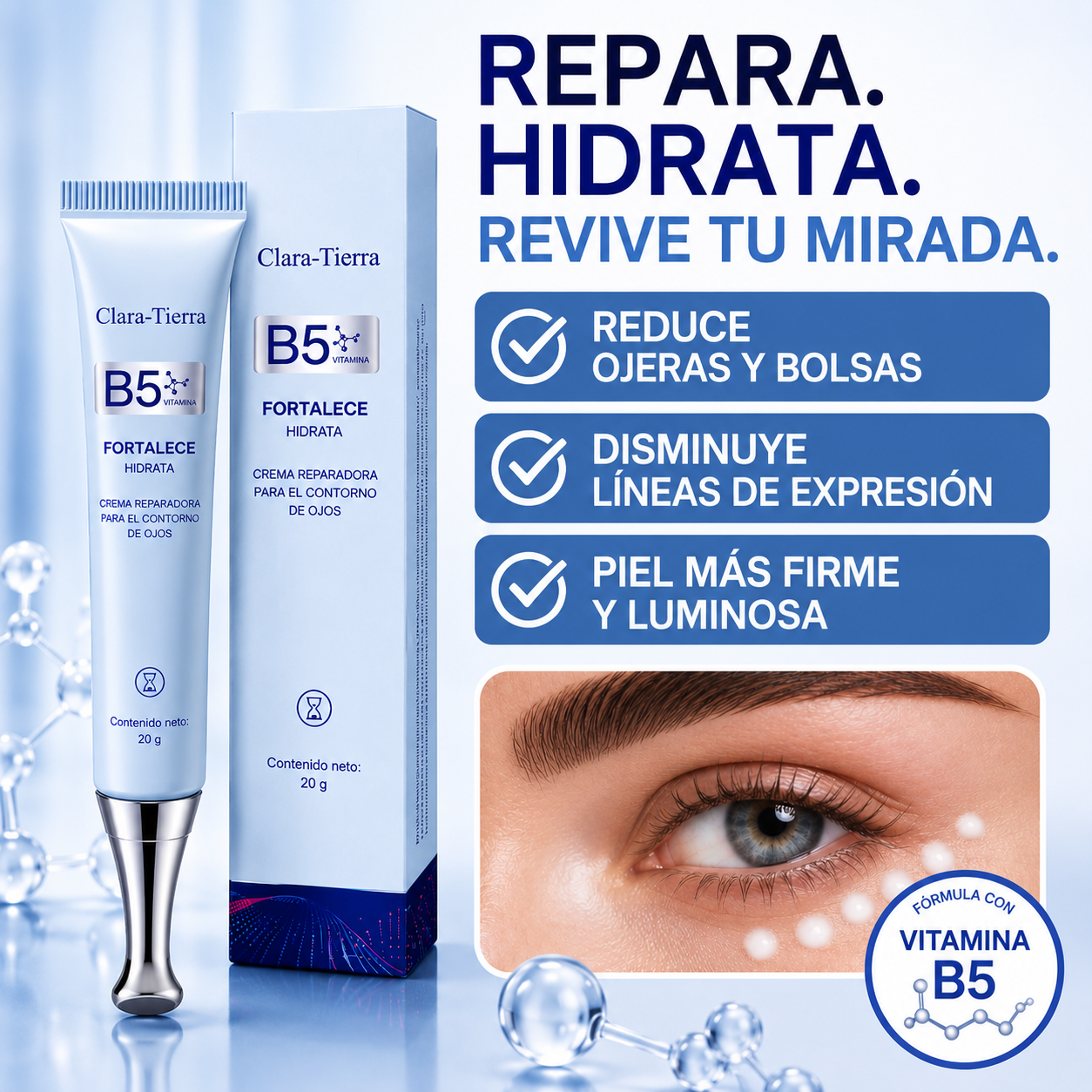 Crema Reparadora para el Contorno de Ojos – Ojos con Apariencia Más Joven Cada Día