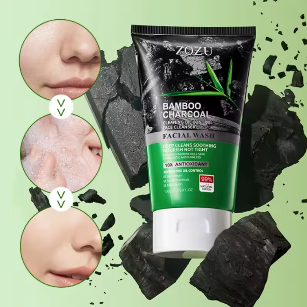 Limpieza Pura Carbón de Bambú Facial Wash