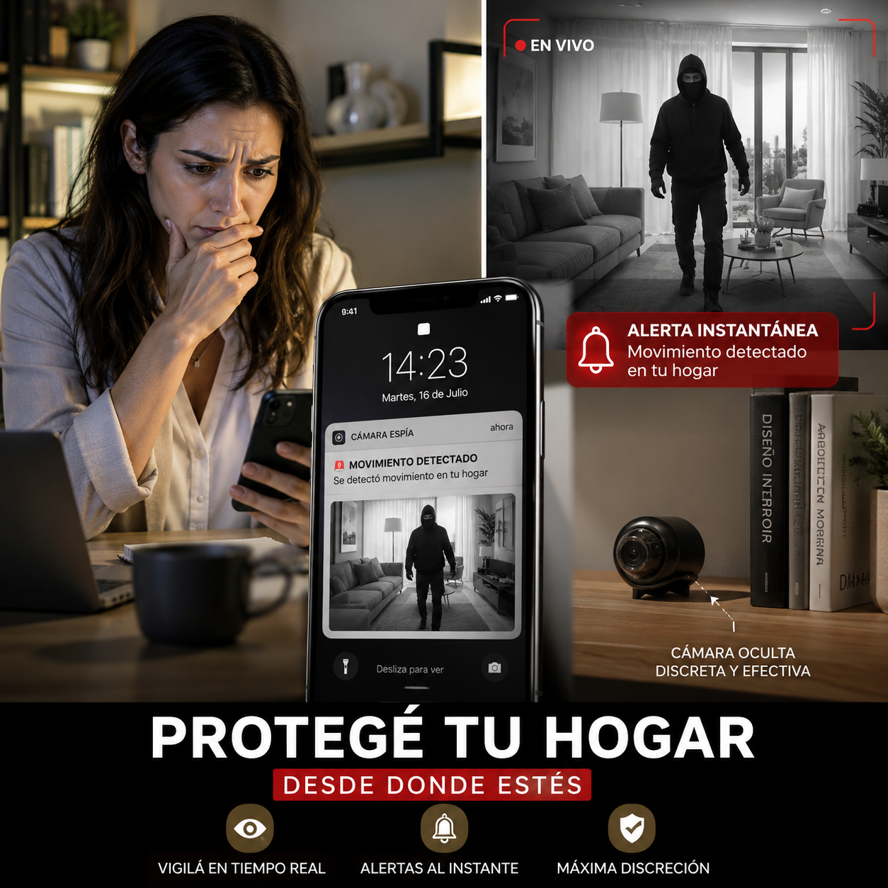 La Mini Cámara Espía Full HD - Protegé Tu Hogar Las 24 Horas Sin Que Nadie Lo Note