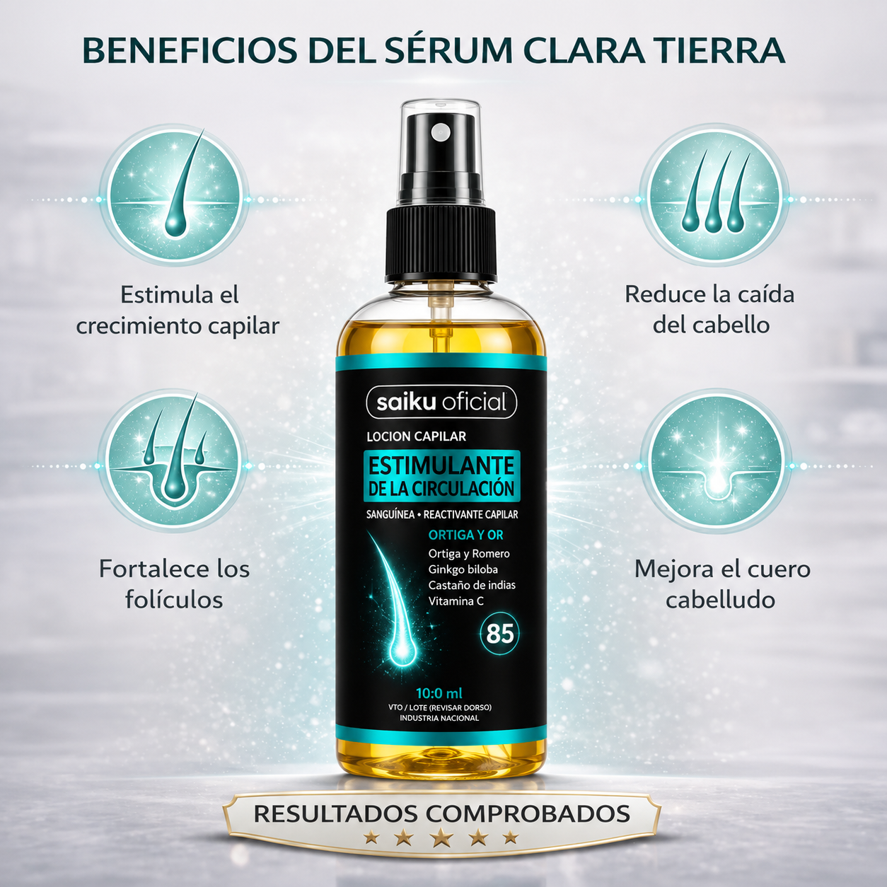 Clara Tierra – Sérum Profesional Crecimiento Capilar