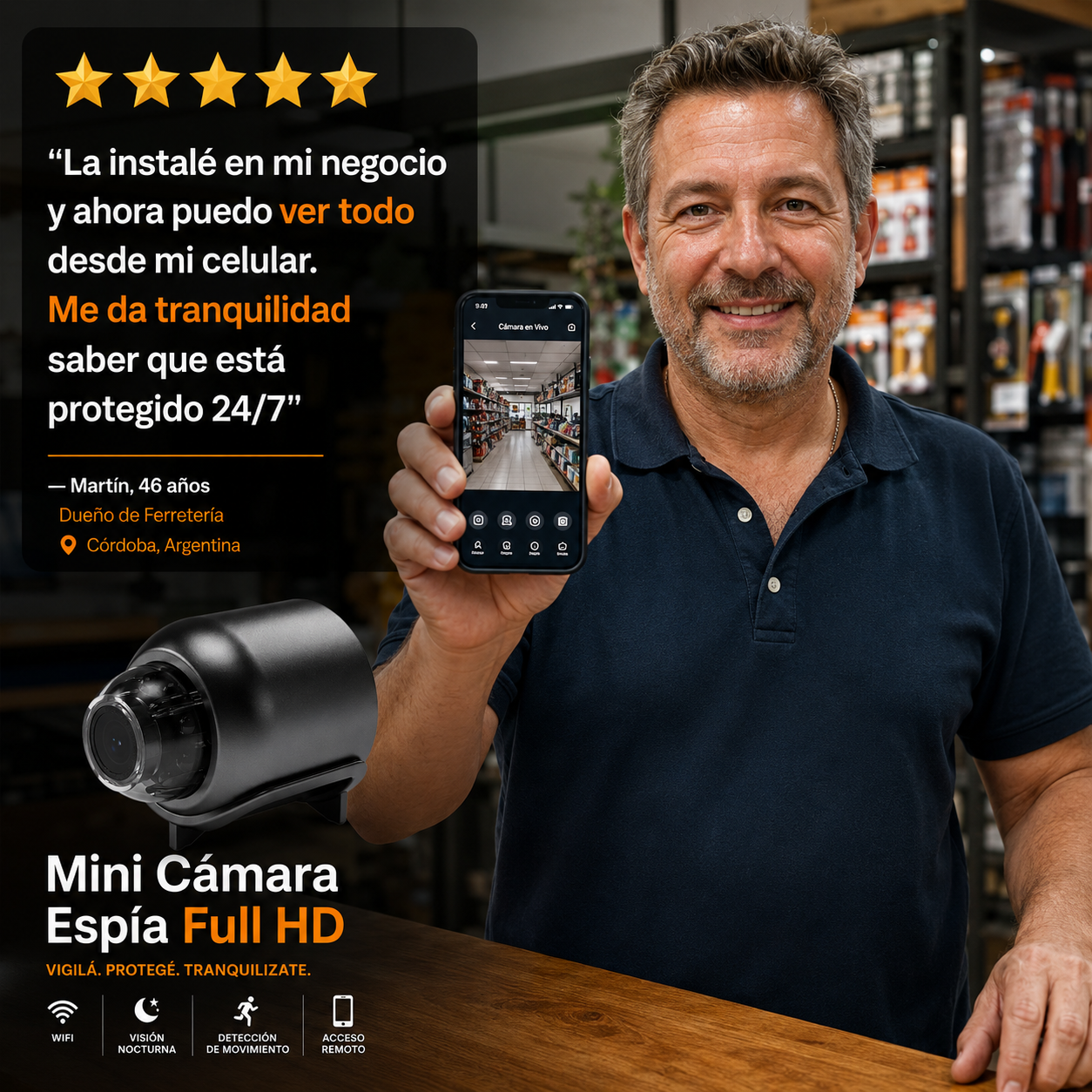 La Mini Cámara Espía Full HD - Protegé Tu Hogar Las 24 Horas Sin Que Nadie Lo Note