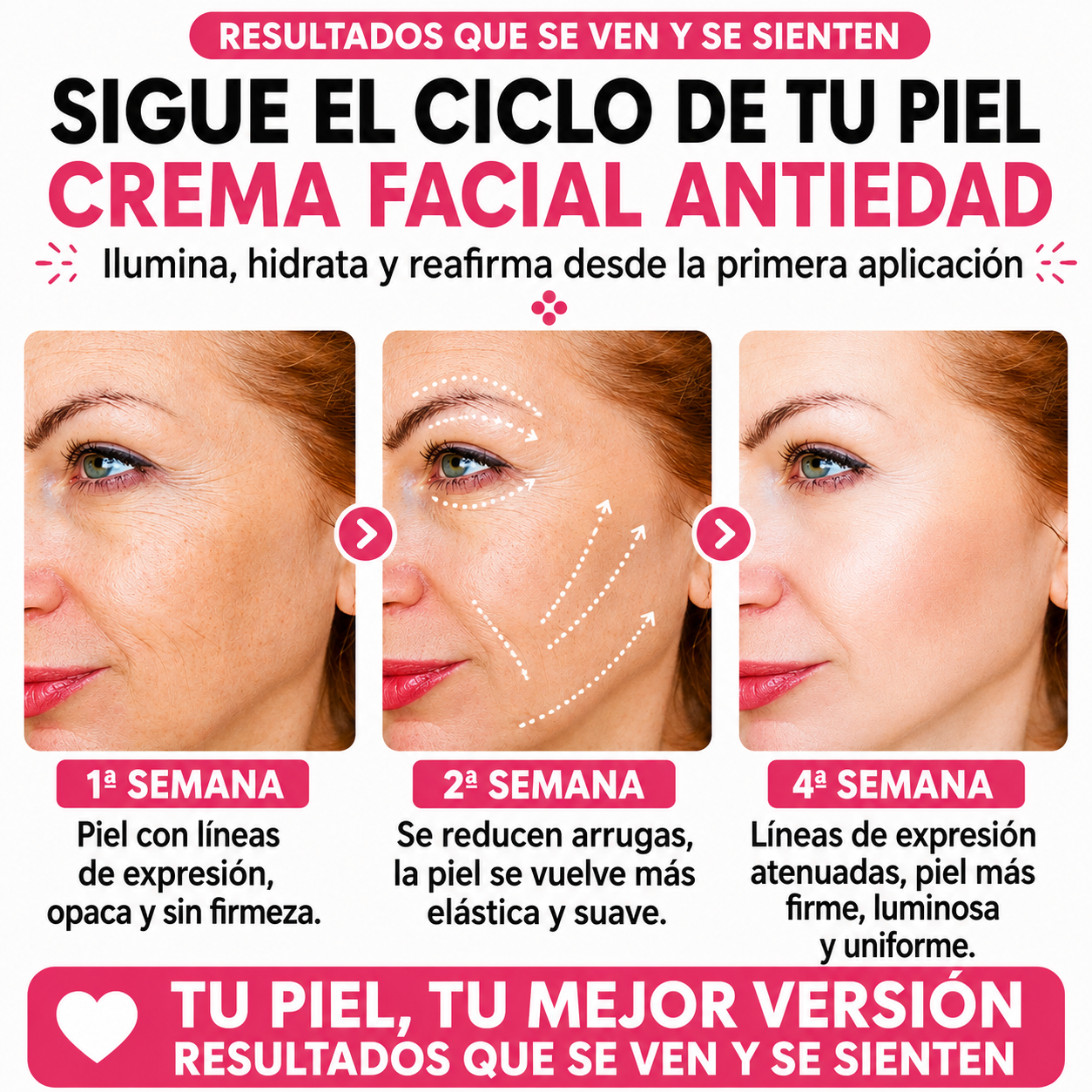 Crema facial antiedad: ilumina, hidrata y reafirma la piel desde la primera aplicación