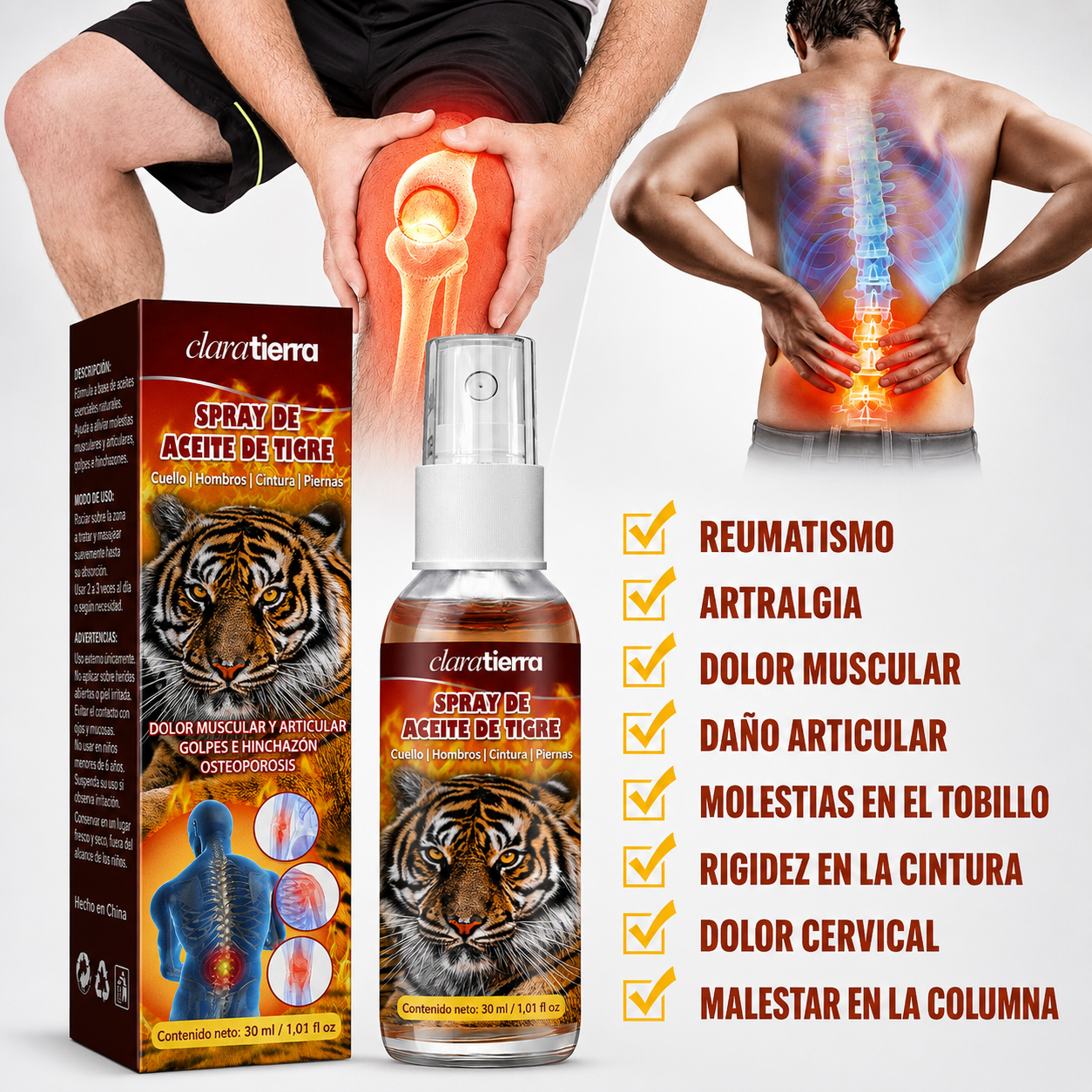 Spray de Aceite para Alivio Intensivo del Dolor - Alivio potente. Confort directo.