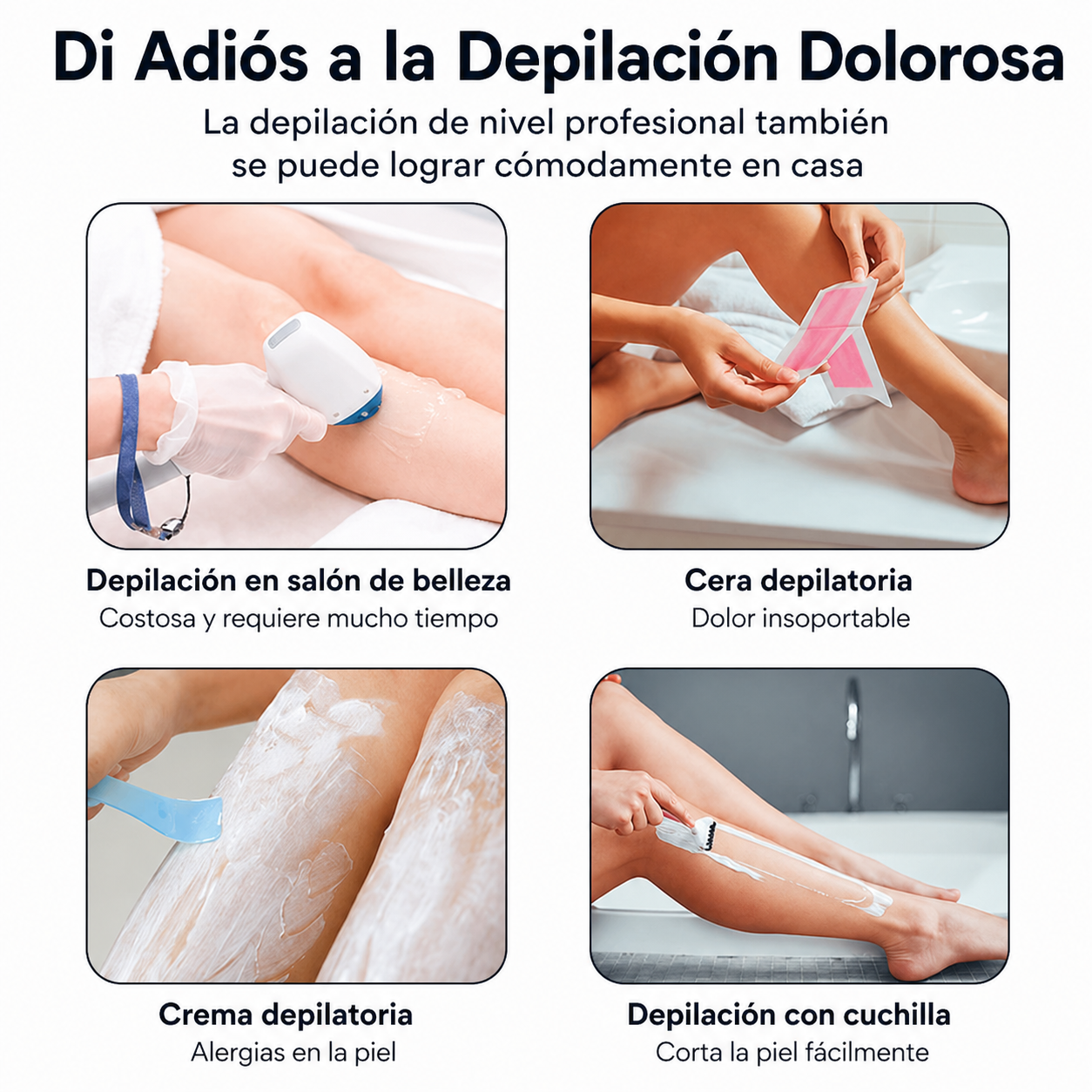 Eliminador de Vello de Cristal - Eliminador de Vello y Exfoliante para una Piel Suave al Instante