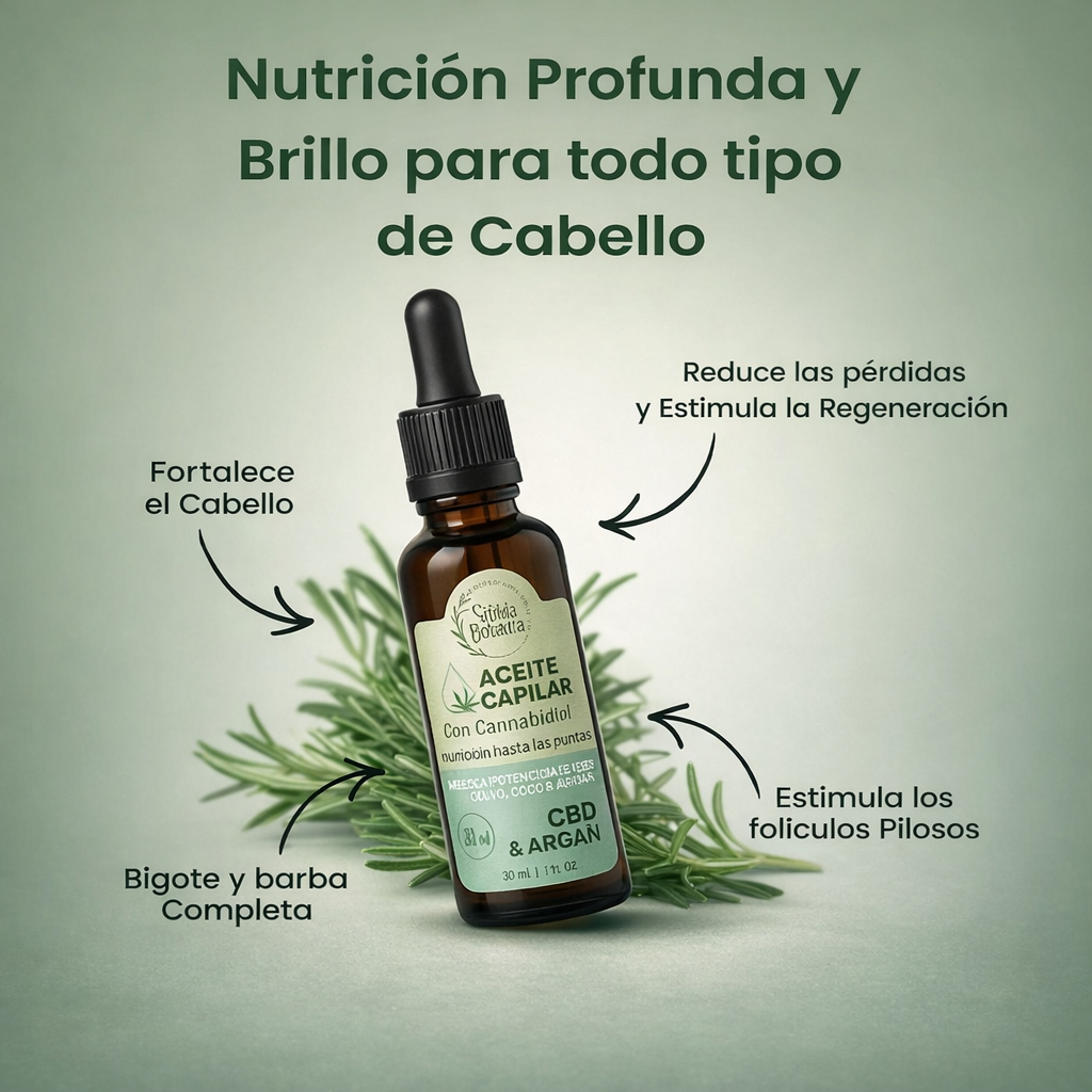 Estilida Botánica Hair Oil con CBD & Argán - Nutrición Hasta Las Puntas