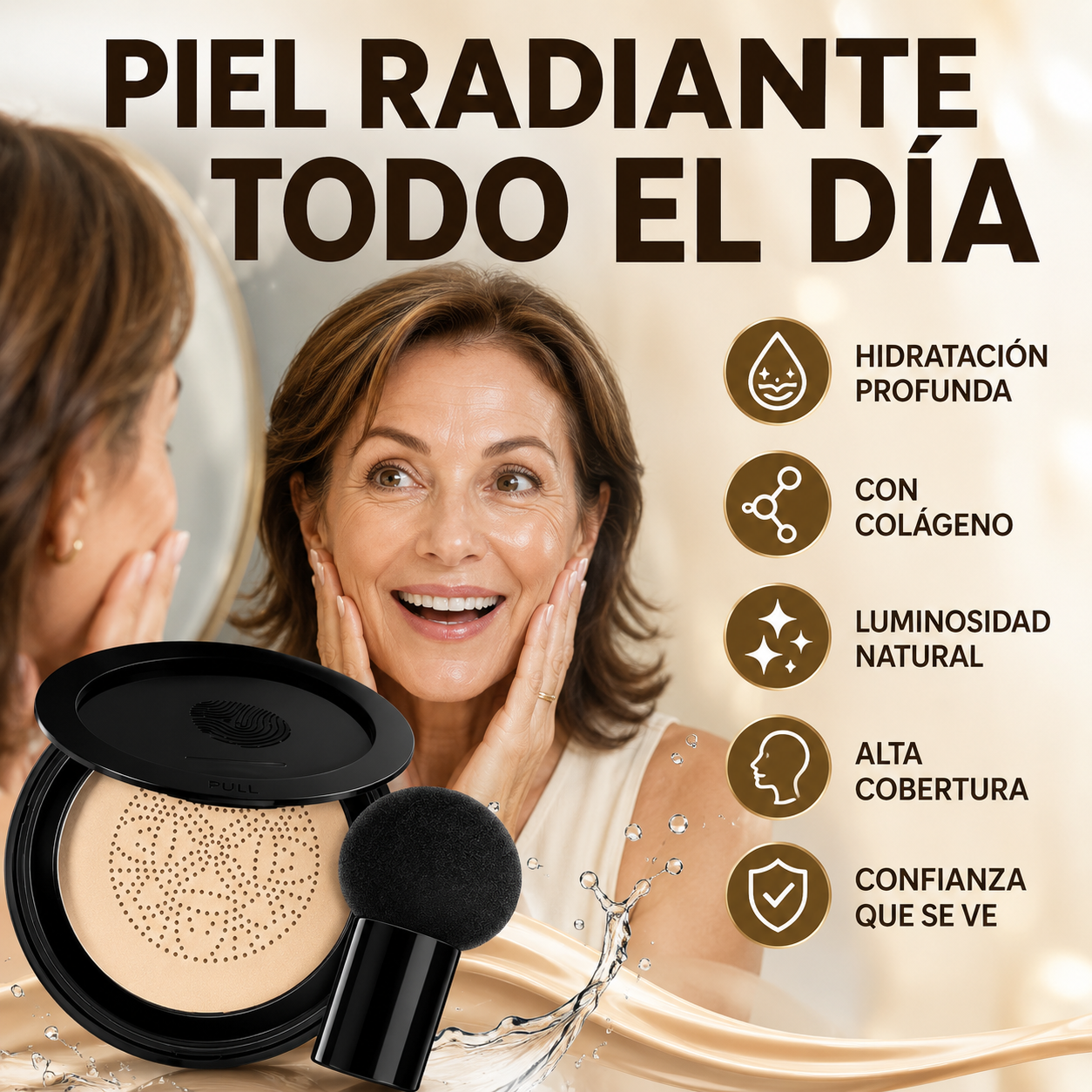 Base de Colágeno Hidratante™ - Cobertura Perfecta. Hidratación Profunda. Piel Radiante Todo el Día.