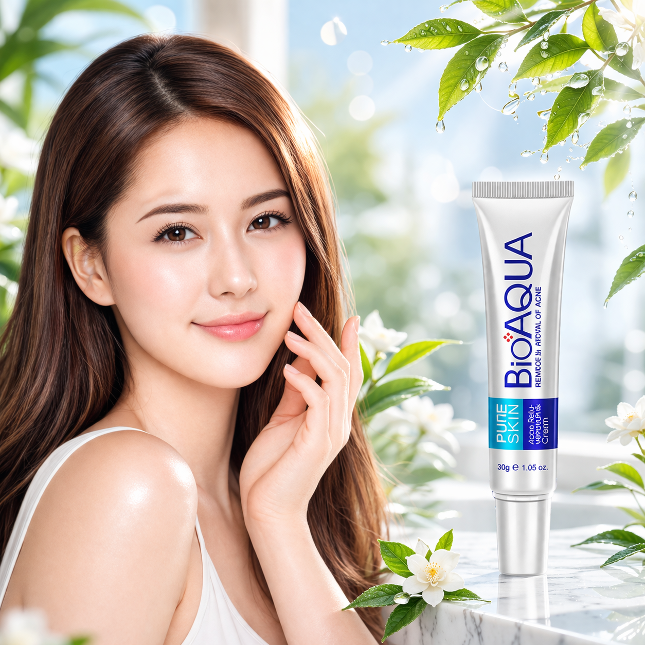 Bioaqua Anti Acne Cream – Control de Grasa • Reducción de Poros • Reparación de Marcas
