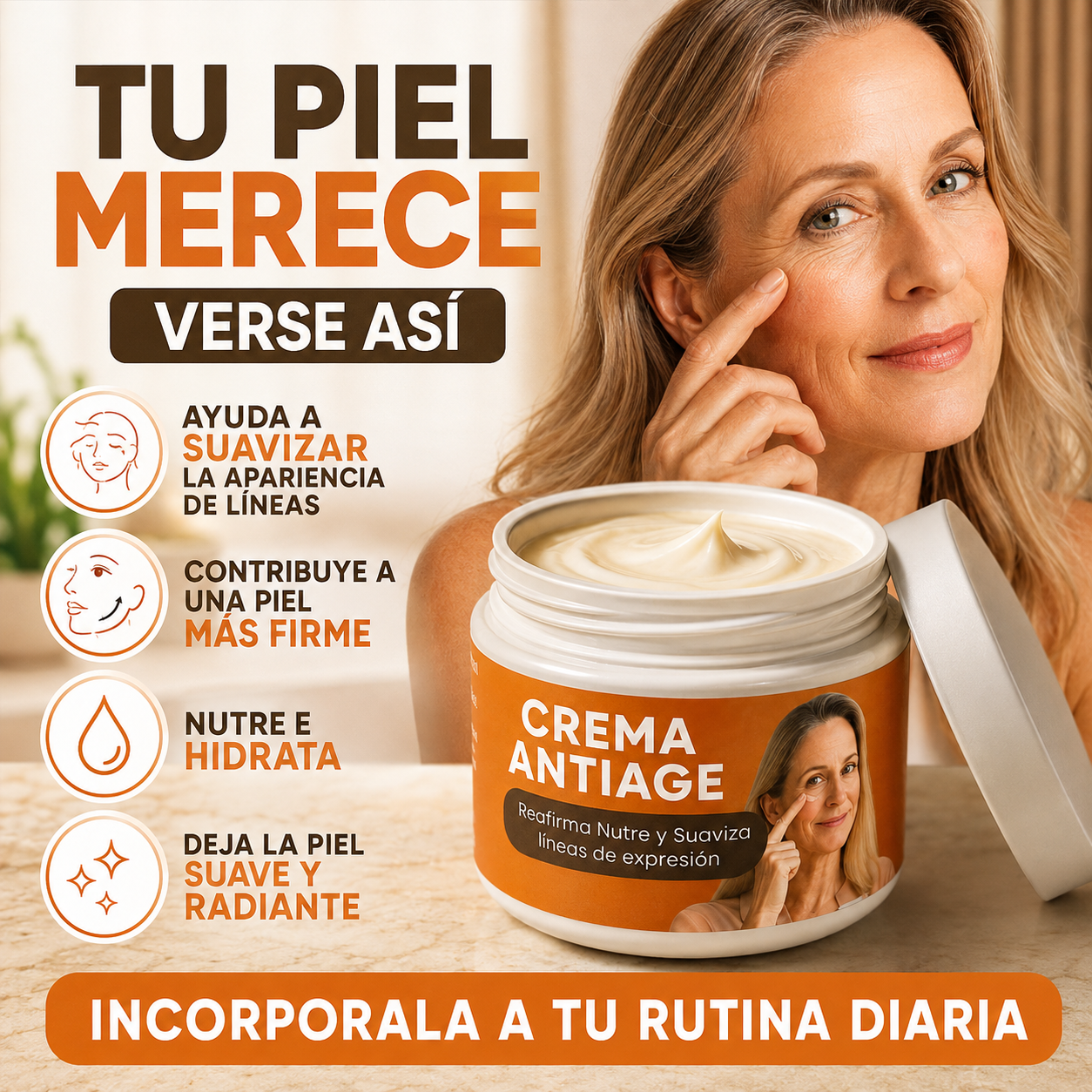 Crema Reafirmante Anti-Edad - Reafirmá tu piel. Recuperá tu confianza.