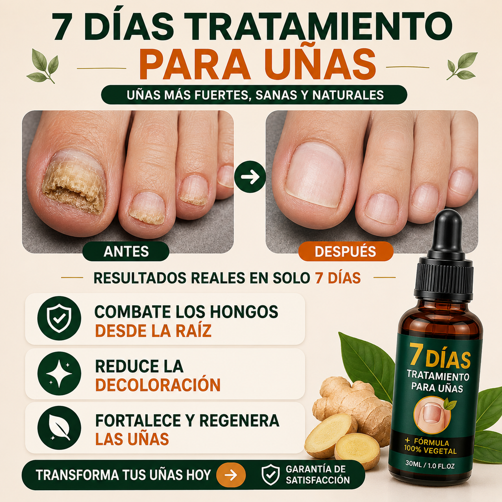 7Dias Tratamiento para Uñas – Uñas Más Fuertes, Saludables y Radiantes Desde la Primera Aplicación