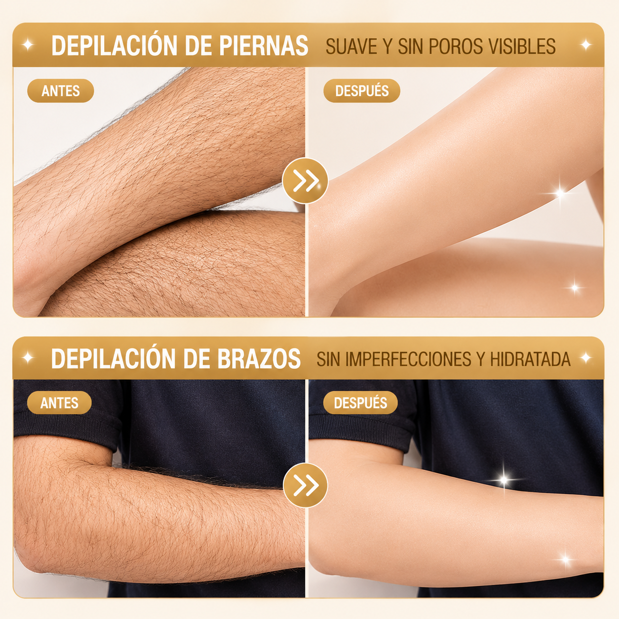 SilkGlow: la depilación indolora y sin fisuras deja la piel suave, radiante y libre de irritaciones.