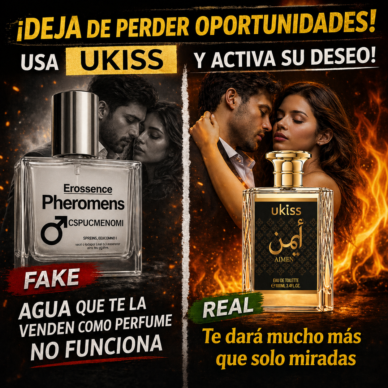 Ukiss 100ml perfume con feromonas que despierta tu poder de atracción 🔥