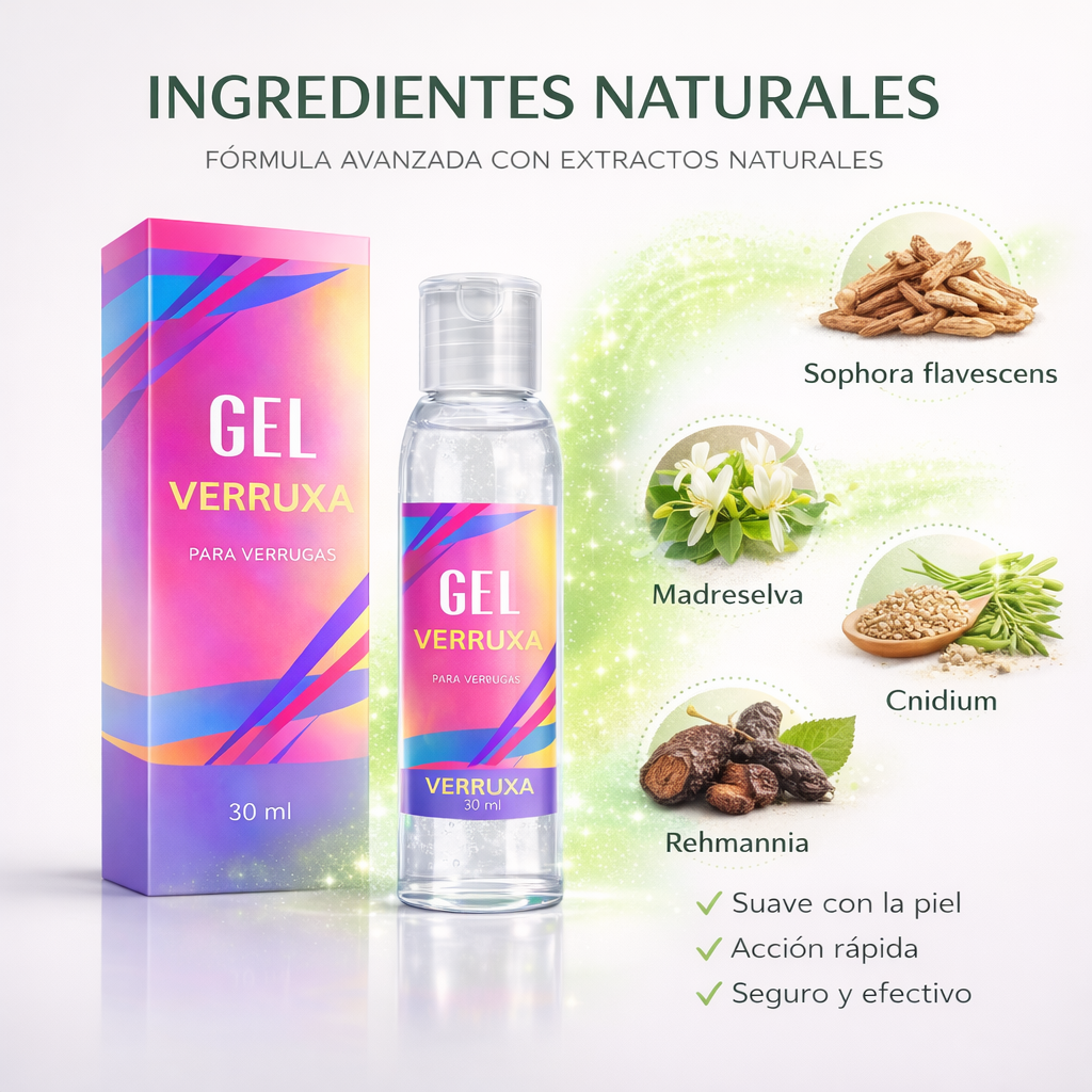 Gel para eliminar verrugas Verruxa: tratamiento avanzado para una piel limpia y sana.
