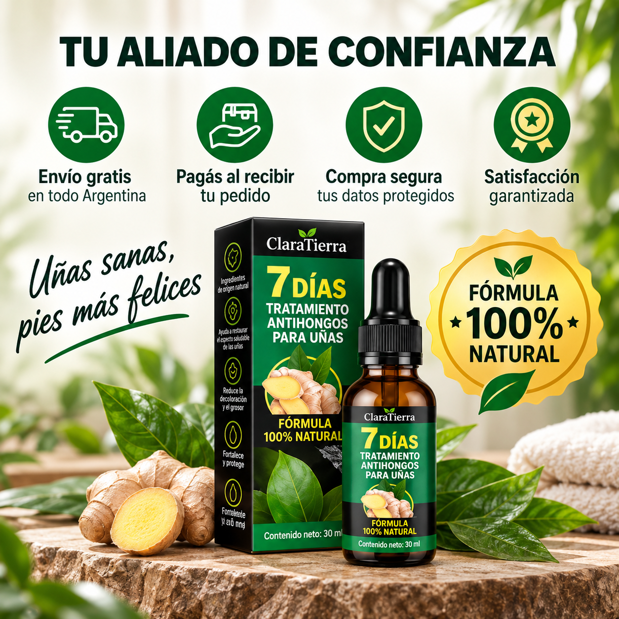 Tratamiento Antihongos 7 Días – Fórmula 100% Natural para Uñas Más Sanas y Fuertes