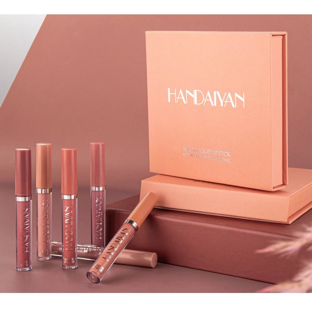 Set de 6 Labiales Líquidos Mate Handaiyan