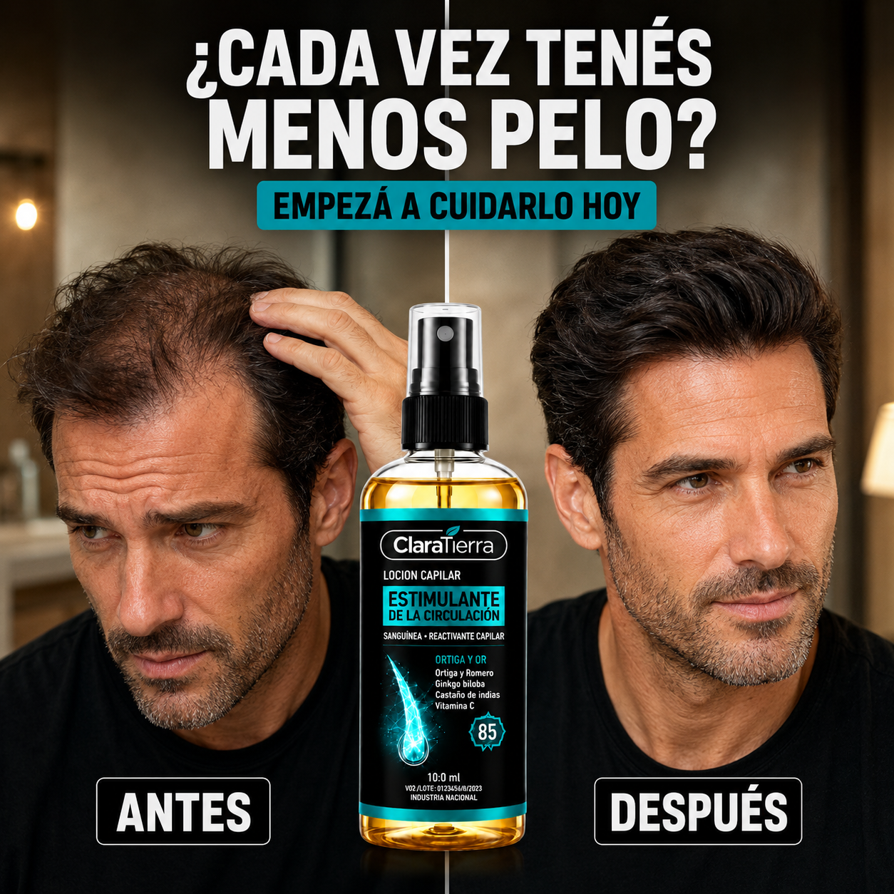 ACTIVADOR DE CRECIMIENTO CAPILAR CLARATIERRA - Más fuerza. Más volumen. Más confianza.
