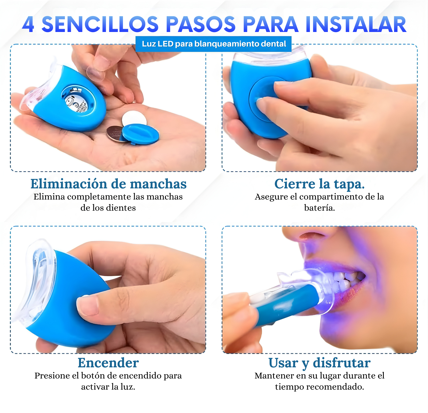 Kit de blanqueamiento dental con luz LED UV: sonrisas más brillantes y saludables en cuestión de días