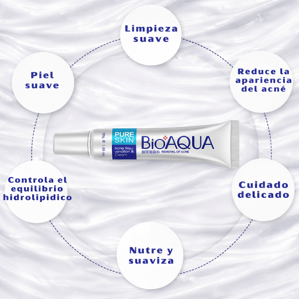 Bioaqua Anti Acne Cream – Control de Grasa • Reducción de Poros • Reparación de Marcas