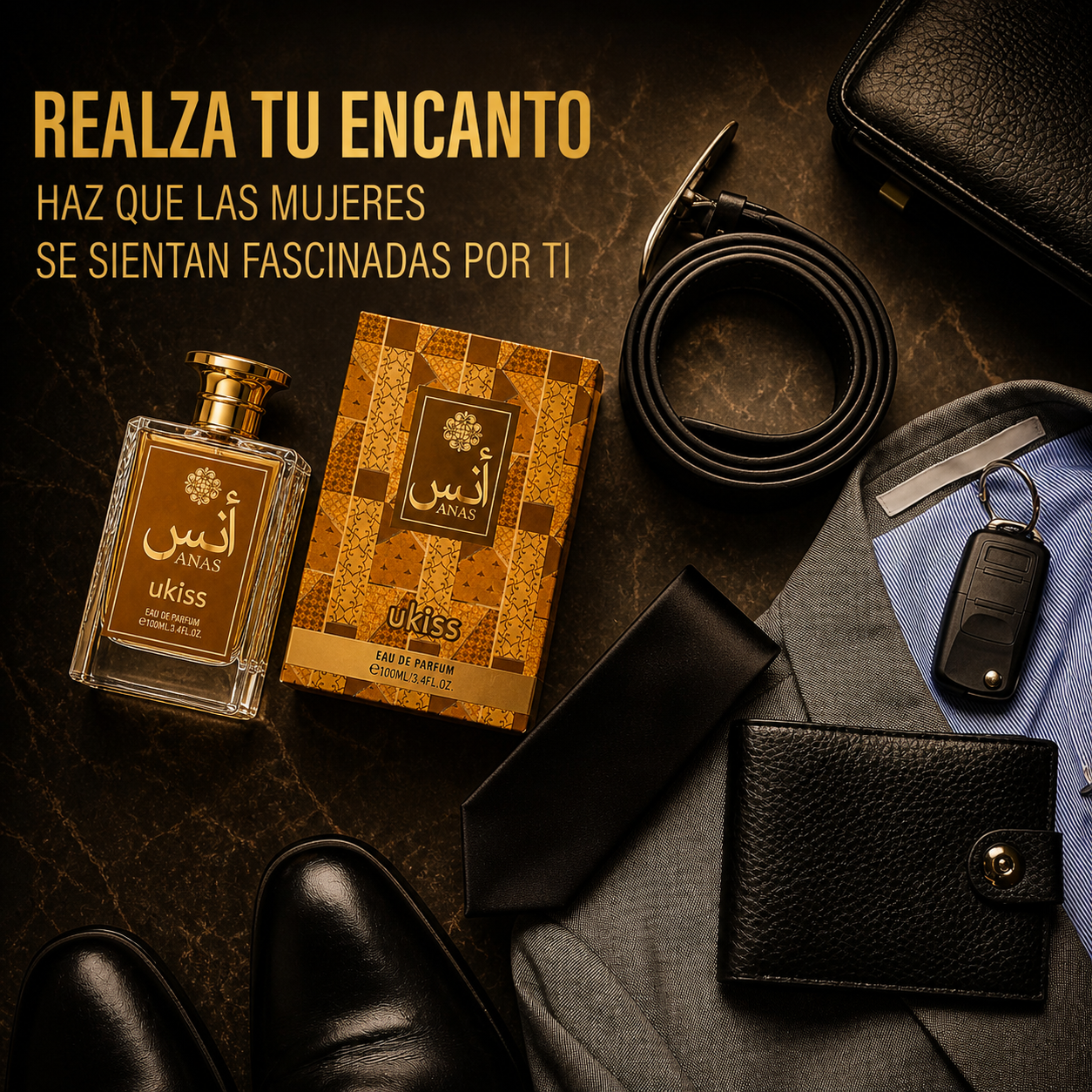 ANAS Ukiss Perfume para Hombre - El aroma que impone presencia al entrar