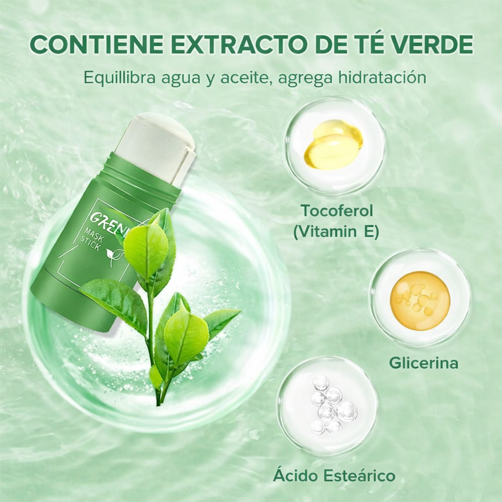 Green Mask Stick – Limpieza profunda, purifica y controla la grasa