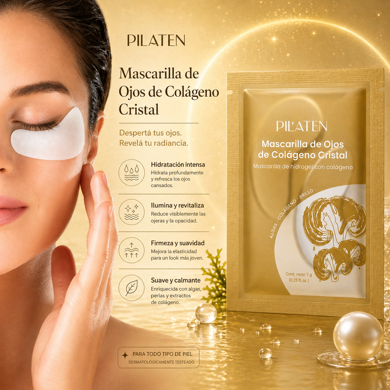 Pilaten Collagen Mask para párpados y ojeras