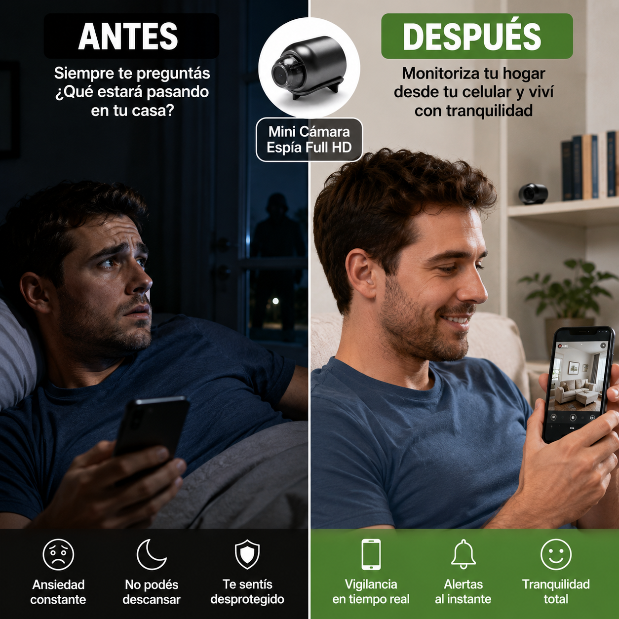 La Mini Cámara Espía Full HD - Protegé Tu Hogar Las 24 Horas Sin Que Nadie Lo Note