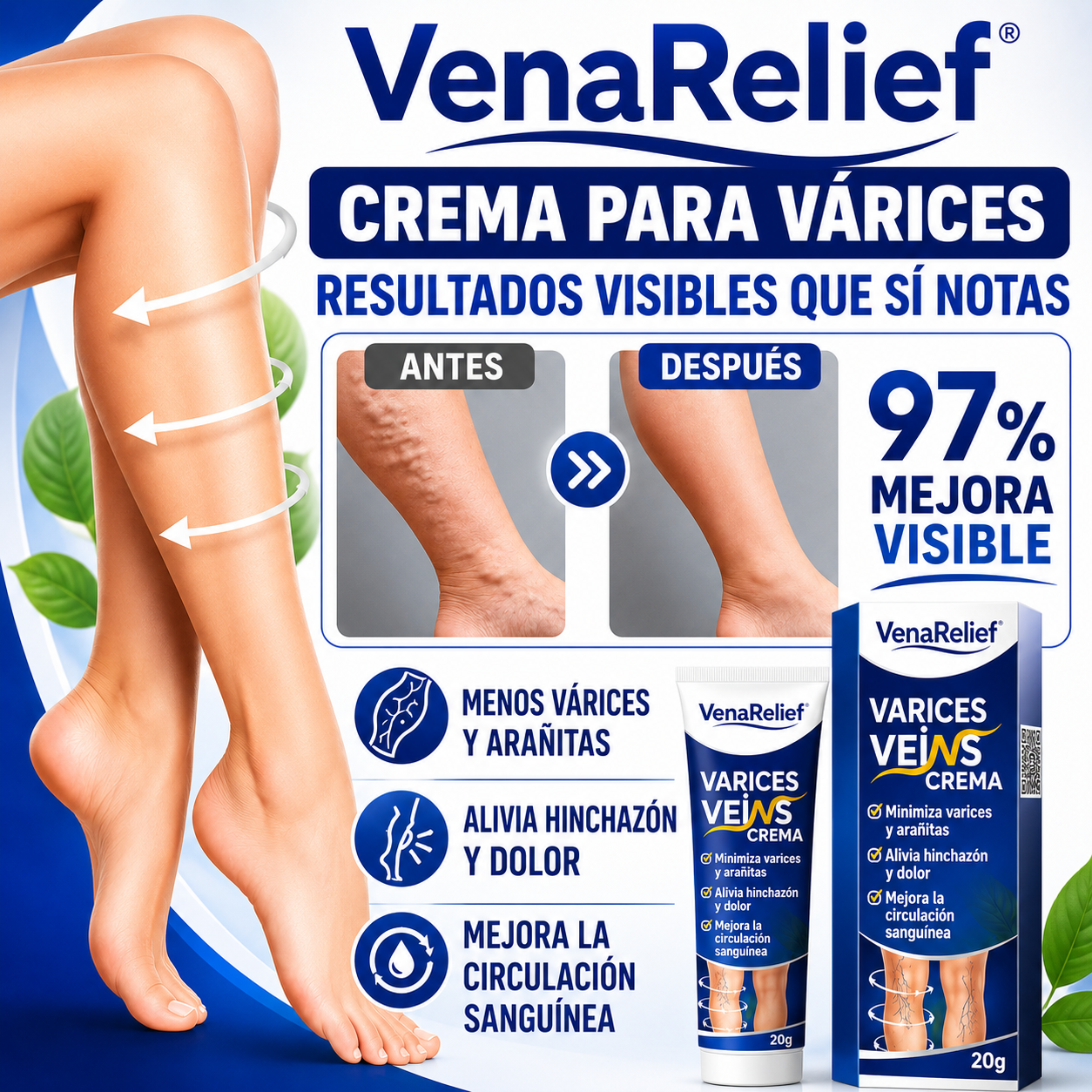 VenaRelief - Recuperá La Confianza En Tus Piernas y Reducí La Sensación De Pesadez Diaria
