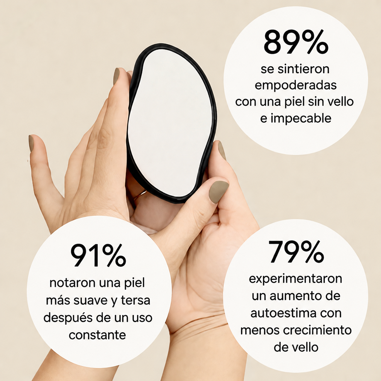 Eliminador de Vello de Cristal - Eliminador de Vello y Exfoliante para una Piel Suave al Instante