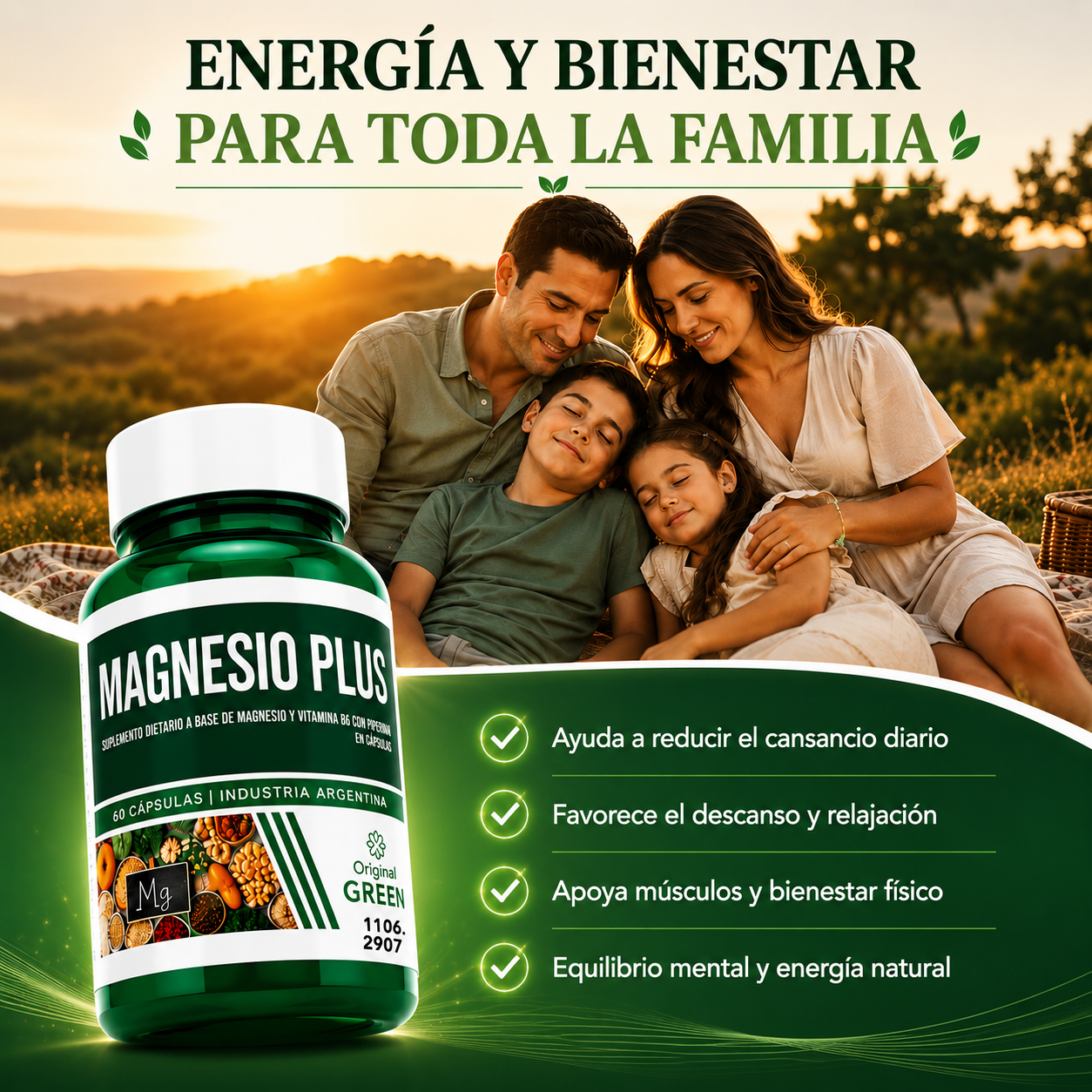 Magnesio Plus — Energía, Descanso y Bienestar Total en Cada Cápsula